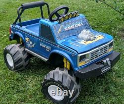 Vintage 1990 Power Wheels Super Bigfoot Ford 4x4x4 Monster Truck Works