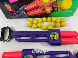 Vintage 1991 Kenner Tonka NERF Master Blasters with 16 Balls and Original Box