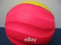 Vintage 1991 Parker Brothers Nerf Turbo Football Ball Pink Yellow Preowned