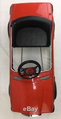 Vintage 1991 Red Mercedes Benz 500 SEC Pedal Car Ride On Prestige Mini Motors