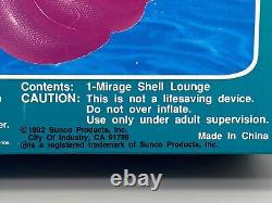 Vintage 1992 SUNCO Mirage Shell Lounge 72x60 Fantasy Inflatable Pool Float