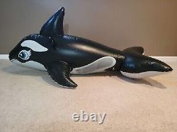 Vintage 1994 Intex the Wet Set 84 Inflatable Orca Whale Ride On