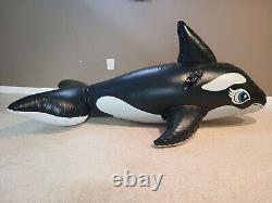 Vintage 1994 Intex the Wet Set 84 Inflatable Orca Whale Ride On
