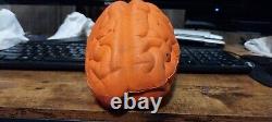 Vintage 1995 Nick & Nerf Orange Brain Ball Football Nickelodeon w open container