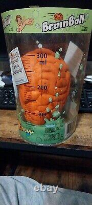 Vintage 1995 Nick & Nerf Orange Brain Ball Football Nickelodeon w open container
