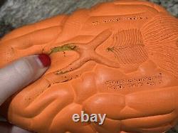 Vintage 1995 Nick & Nerf Orange Brain Ball Football Rare Nickelodeon