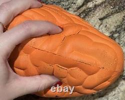 Vintage 1995 Nick & Nerf Orange Brain Ball Football Rare Nickelodeon