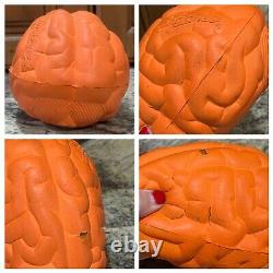 Vintage 1995 Nick & Nerf Orange Brain Ball Football Rare Nickelodeon