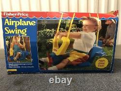 Vintage 1997 Fisher Price Airplane Plastic Toddler Swing For Swing Set Fits Most
