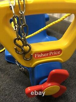 Vintage 1997 Fisher Price Airplane Plastic Toddler Swing For Swing Set Fits Most