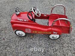 Vintage 1 Metal Pedal Car FIRE And Rescue Original