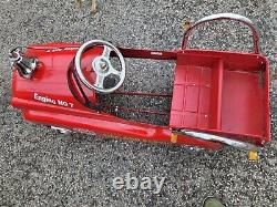 Vintage 1 Metal Pedal Car FIRE And Rescue Original