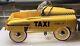 Vintage 2009 Yellow Taxi Cab Child's Pedal Car Excellent Condition 34 X 16 Nice