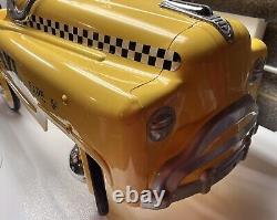 Vintage 2009 Yellow Taxi Cab Child's Pedal Car Excellent Condition 34 X 16 Nice