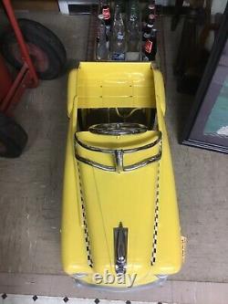 Vintage 2009 Yellow Taxi Cab Child's Pedal Car Near Mint Condition 34 X 16 Nice