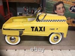 Vintage 2009 Yellow Taxi Cab Child's Pedal Car Near Mint Condition 34 X 16 Nice