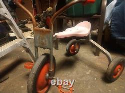 Vintage 24 Angeles Tricycle-Sturdy Steel Frame-Solid Rubber Tires-1960s