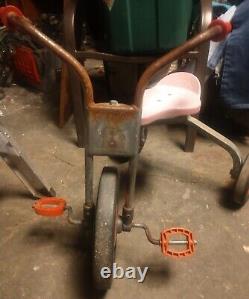 Vintage 24 Angeles Tricycle-Sturdy Steel Frame-Solid Rubber Tires-1960s