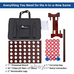 Vintage 26X22In Giant Wooden 4 in a Row, Outdoor Yard Game for Adults Famliy