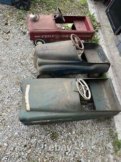 Vintage 3 Pedal Car Lot Original GARTON MARK V Murray AMF Peddle Cars