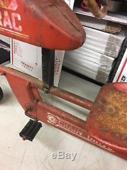 Vintage 50's 60's AMF POWER TRAC Chain Drive Metal Pedal Tractor Trailer B-502