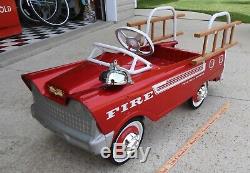 Vintage 50's 60's Murray Fire Truck Pedal Car