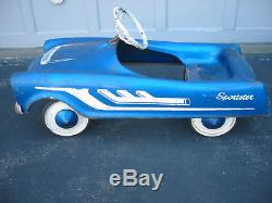 Vintage 50's Era All Original Midwest Sportster Pedal Car Original Owner Nice