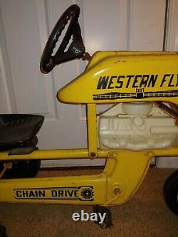 Vintage 60's/70's Rare HTF Western Flyer 502 Chain Drive Pedal Car Farm Tractor