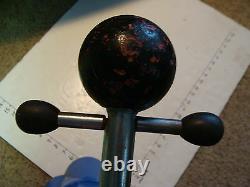 Vintage 60's Rocket or Missile RIDE ON TOY with big wooden ball, handle