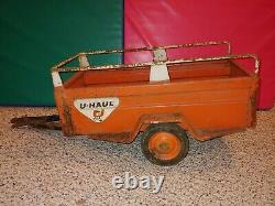 Vintage 60s/70s Rare Hard To Find U-Haul Pedal Car Toy Trailer Accessory, Heavy