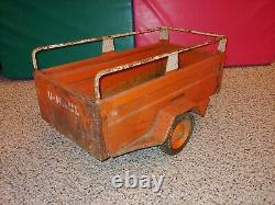 Vintage 60s/70s Rare Hard To Find U-Haul Pedal Car Toy Trailer Accessory, Heavy