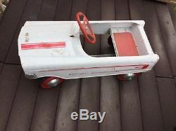 Vintage 60s Murray Charger Pedal Car, White Original
