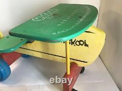 Vintage 60s Playskool Sit Ride-On Tyke AirPlane Desk Scooter Cessna