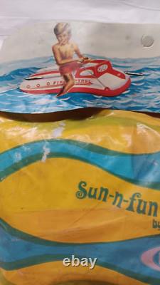 Vintage 70s Ideal Toy Fire patrol Pool Float Ride On Inflatable NOS