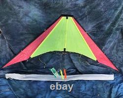 Vintage 8 Dual Line Delta Stunt Sport Kite With Line, Handles & Bag USA Mint