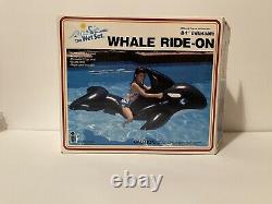 Vintage 90's Intex The Wet Set Orca Whale Ride On Inflatable 84