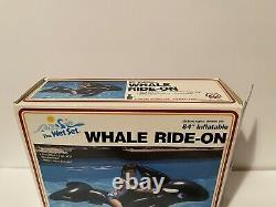 Vintage 90's Intex The Wet Set Orca Whale Ride On Inflatable 84