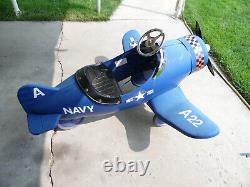 Vintage AFC A22 Navy Airplane Childs Pedal Car 3261