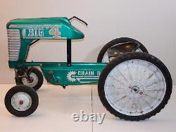 Vintage AMF Big 4 Pedal Tractor B-538 Green Pressed Steel Toy 538