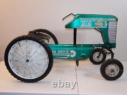 Vintage AMF Big 4 Pedal Tractor B-538 Green Pressed Steel Toy 538