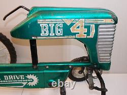Vintage AMF Big 4 Pedal Tractor B-538 Green Pressed Steel Toy 538