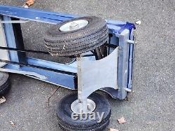 Vintage AMF Blue Scalloped PACER Pedal CarMetal Collectible Riding Hot Rod