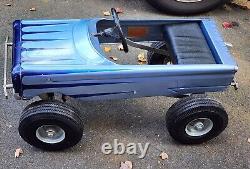 Vintage AMF Blue Scalloped PACER Pedal CarMetal Collectible Riding Hot Rod