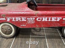 Vintage AMF FIRE CHIEF #503 FIRE TRUCK Pedal Car RED