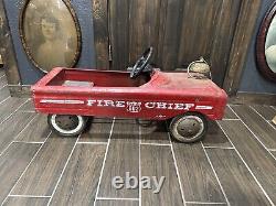 Vintage AMF FIRE CHIEF #503 FIRE TRUCK Pedal Car RED