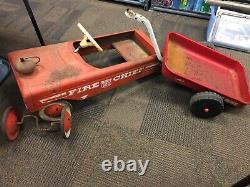 Vintage AMF Fire Chief 503 33 AMF Pedal Car Fire Engine & Trac Mate Wagon