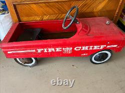 Vintage AMF Fire Chief 503 Pedal Car Fire Engine with Bell! 33 Inches Long