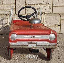 Vintage AMF Fire Fighter Engine No 505 Pedal Car Fire Truck with Ladders