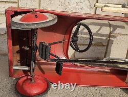 Vintage AMF Fire Fighter Engine No 505 Pedal Car Fire Truck with Ladders