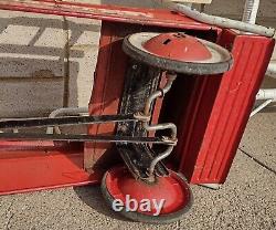 Vintage AMF Fire Fighter Engine No 505 Pedal Car Fire Truck with Ladders